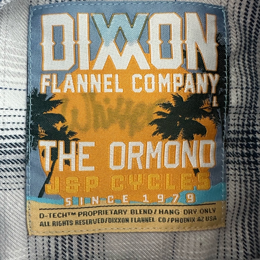 DIXXON Gray and Blue Plaid Button Down Shirt Size L Great Condition - Picture 4 of 6